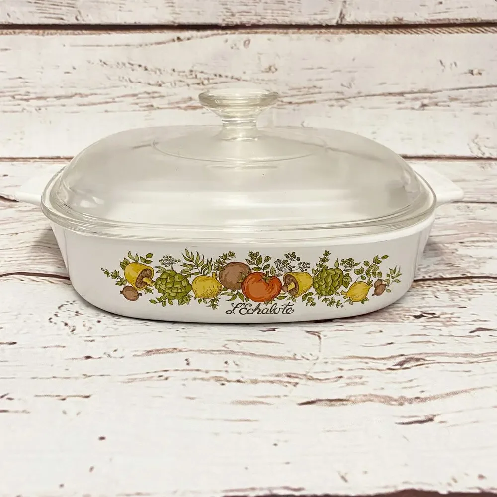 CORNING WARE Vintage Spice O' Life L'Échalote Casserole Dish Set 1.4L & 1 Quart